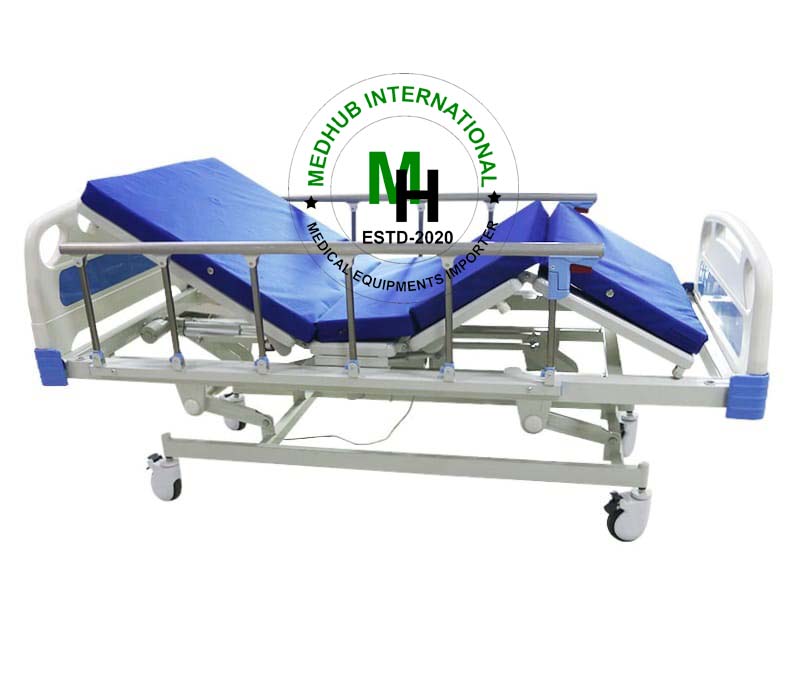 ABS Three (03) Function Electric Hospital Bed With Mattress And IV Pole