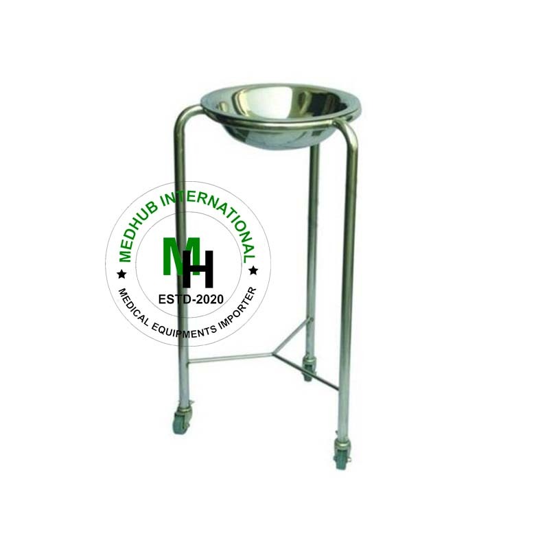 Stainless Steel Single Bowl Stand for Hospital Use without Bowl