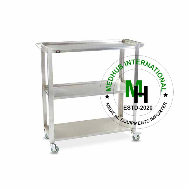 Stainless Steel Instrument/Medicine Trolley (18*28) Big Size 3 Step