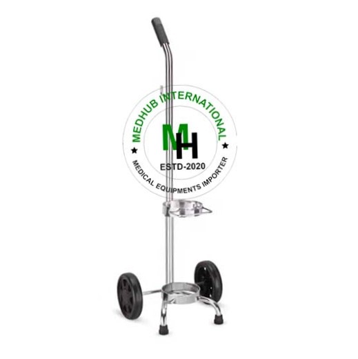 Stainless Steel High Quality Oxygen Cylinder Trolley for Hospital/Home Use