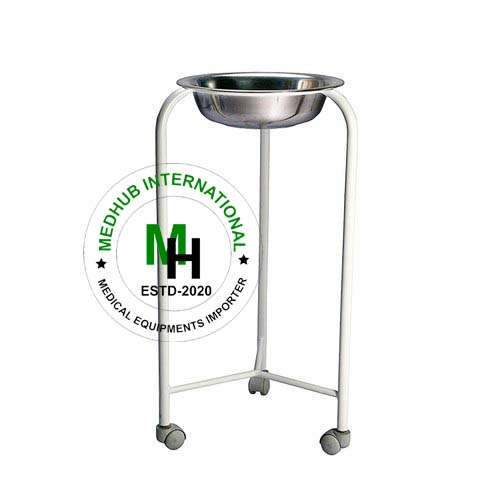 Stainless Steel Single Bowl Stand for Hospital Use without Bowl