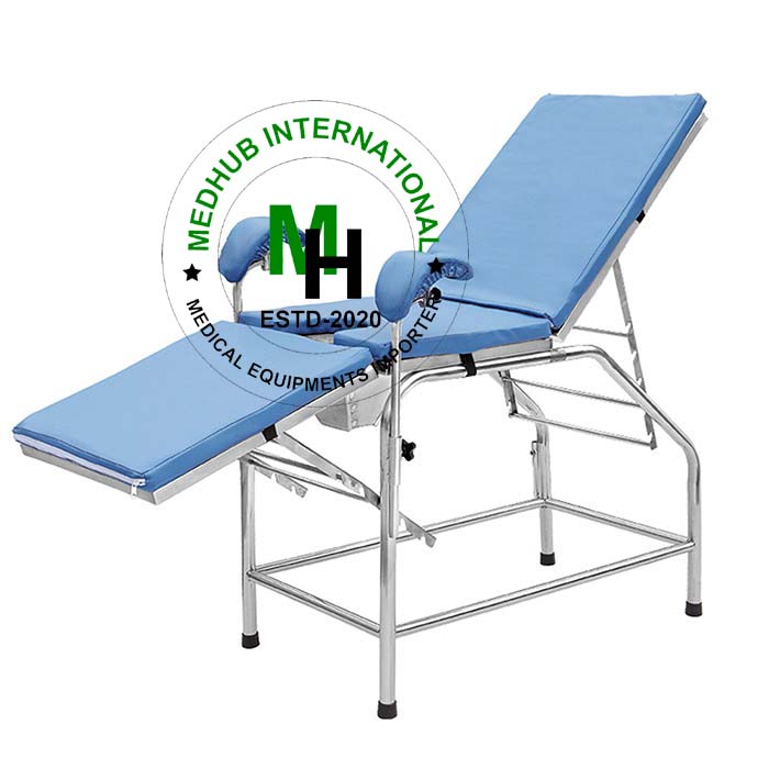 Gynecological Bed for Patient with Mattress (Stainless Steel)