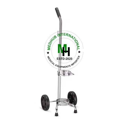 Stainless Steel High Quality Oxygen Cylinder Trolley for Hospital/Home Use