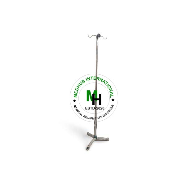 Stainless Steel Small Size 3/4 Saline Stand without Wheel for Hospital/Home Use