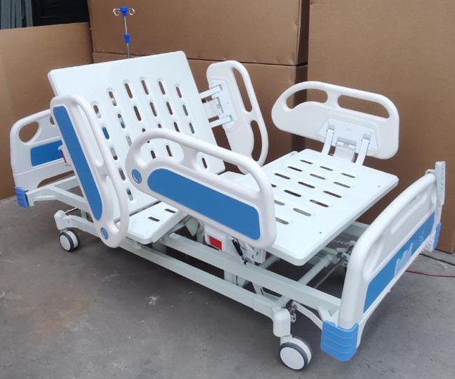 ABS Five (05) Function Electric Hospital Bed (China) With Battery Backup, Mattress And IV Pole For Hospital/Home Use