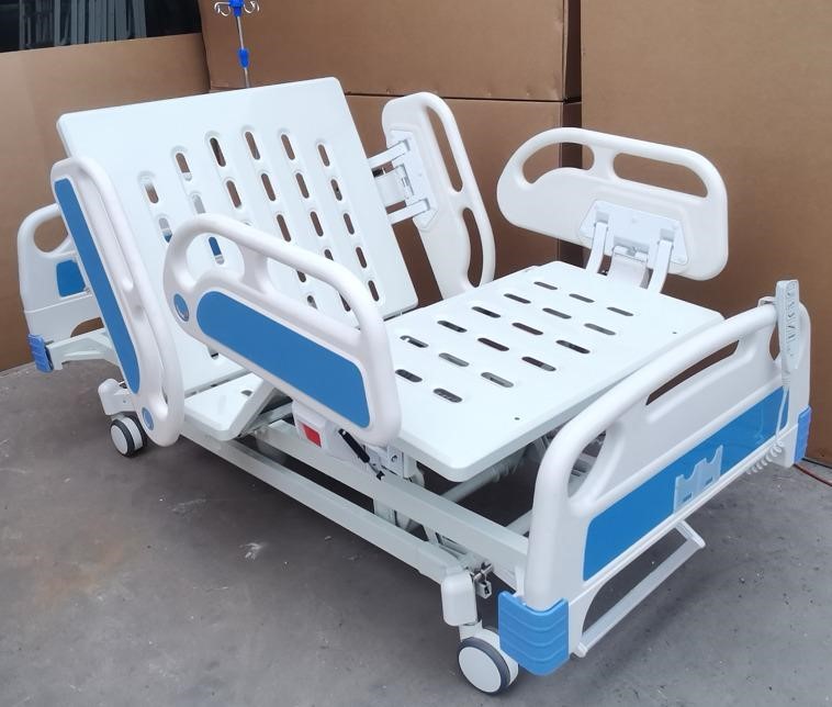 ABS Five (05) Function Electric Hospital Bed (China) With Battery Backup, Mattress And IV Pole For Hospital/Home Use