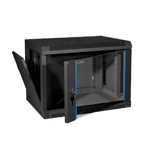 TOTEN 9U Wall Mount Server Cabinet (Glass Door)